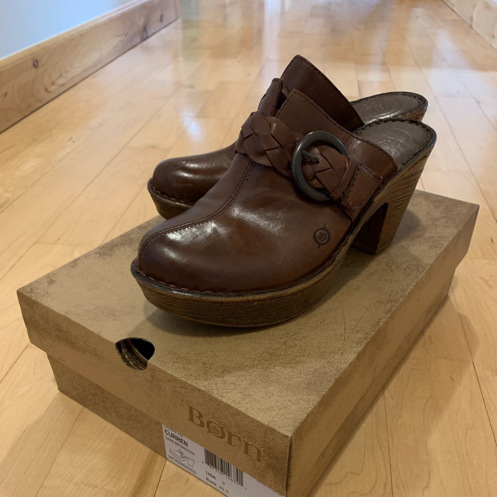 Born leather clogs